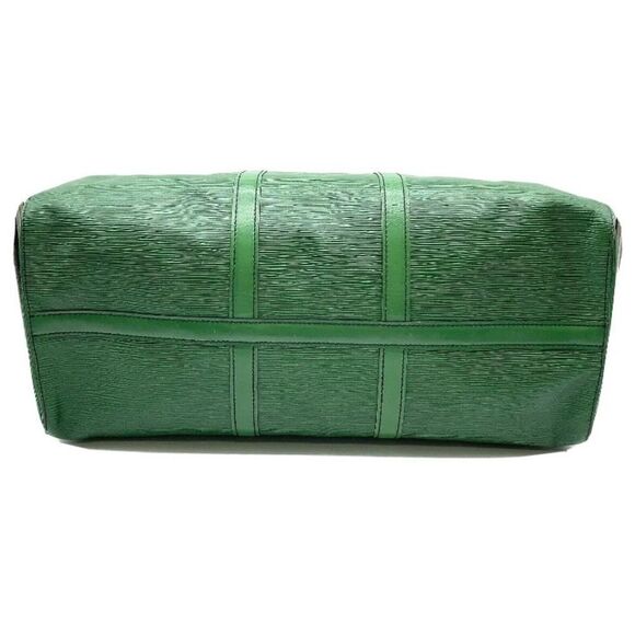 LOUIS VUITTON Green Epi Leather KeepAll Boston Travel Duffle Bag VI881 LV55 - Picture 4 of 15